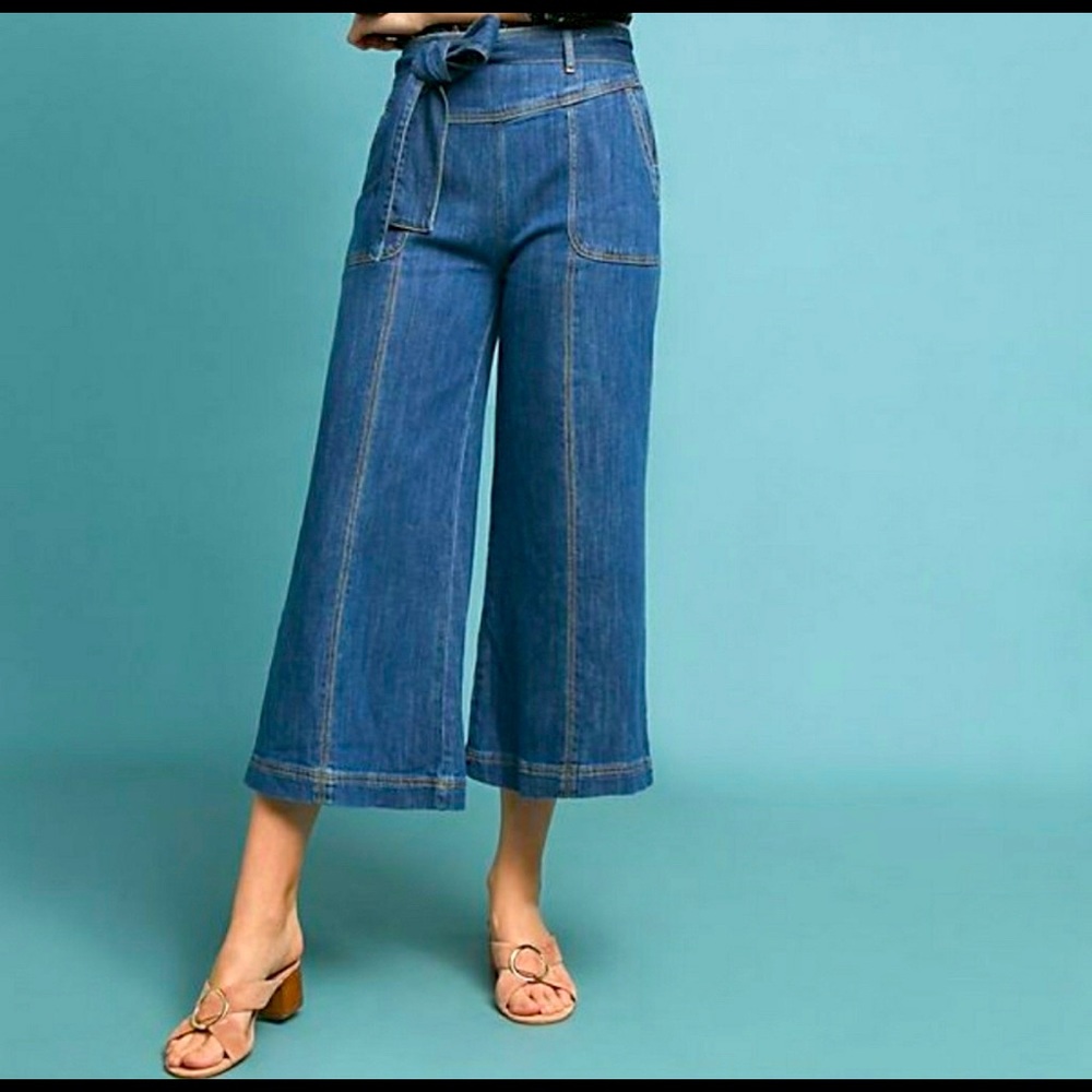 Pilcro Ultra High Waist Wide-Leg Jeans